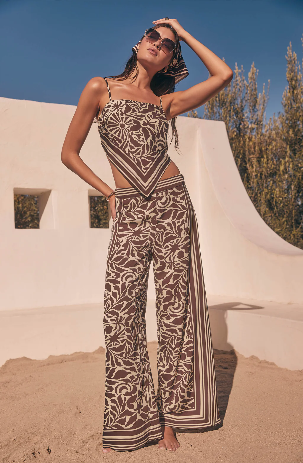 Eva Pants-Brown Tropical