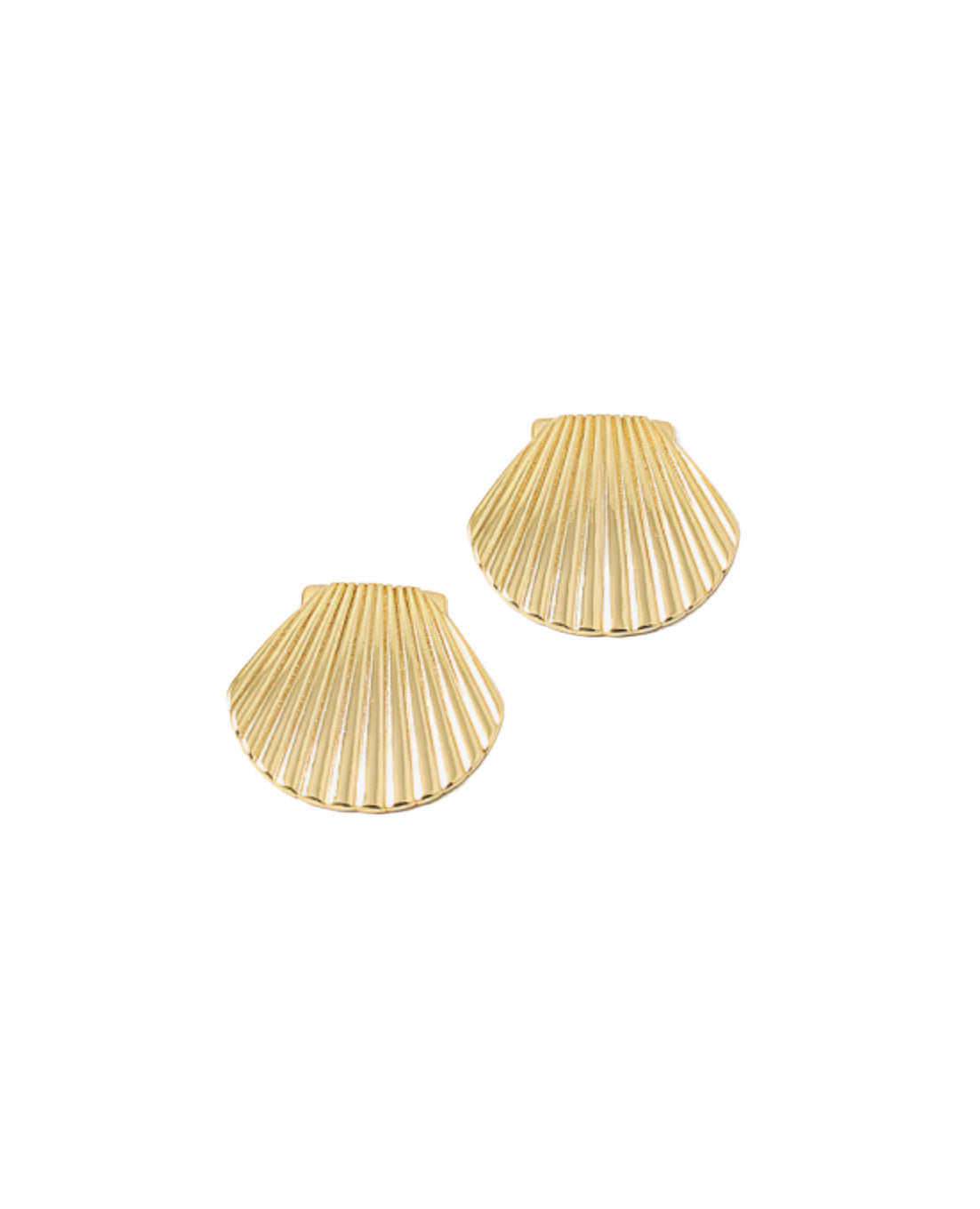 Lulu Gold Dipped - Clamshell Stud