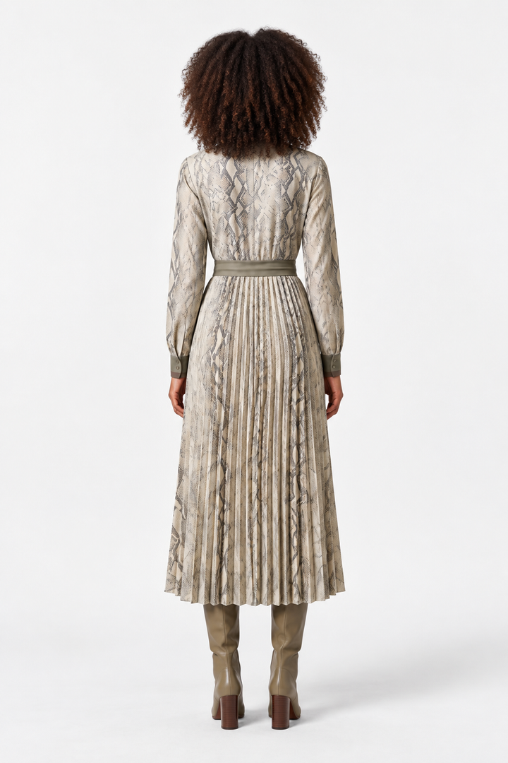Snakeskin Printed Dress