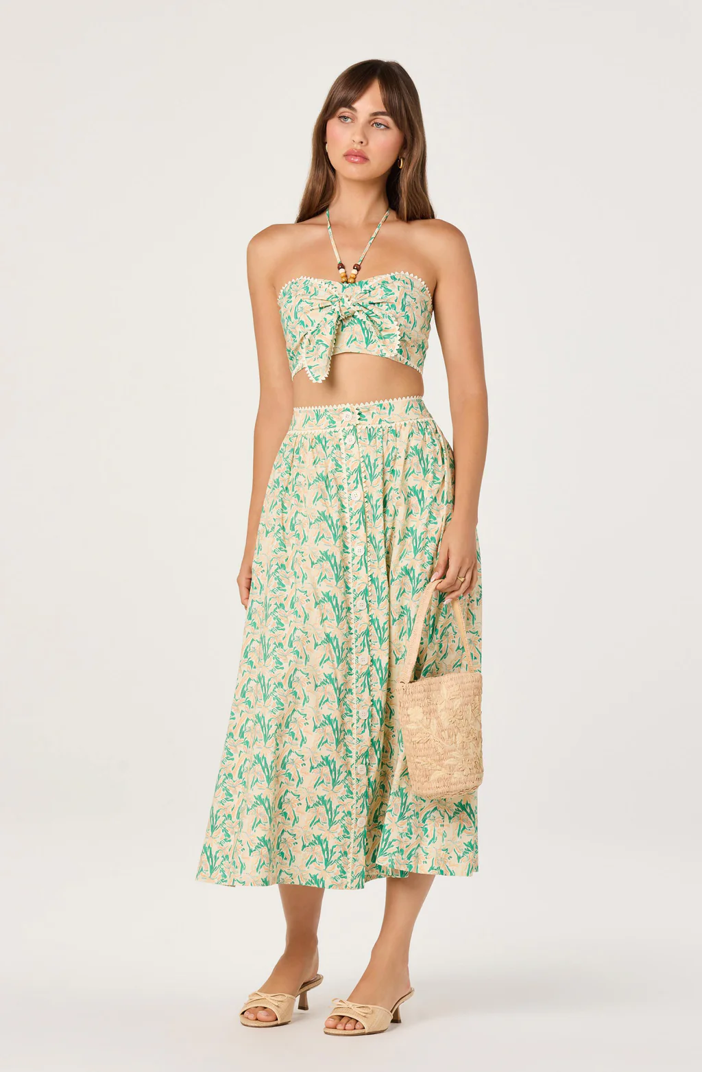 Kehlani Top-Green Pink Multi
