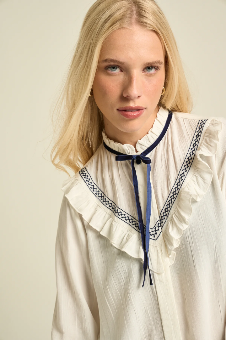 SONMER Hazel Blouse Off White