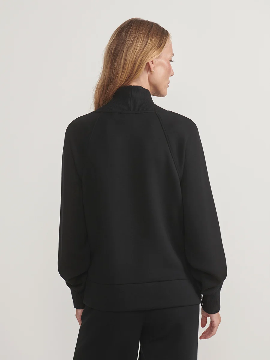 Macie Zip Hem Sweat-Black