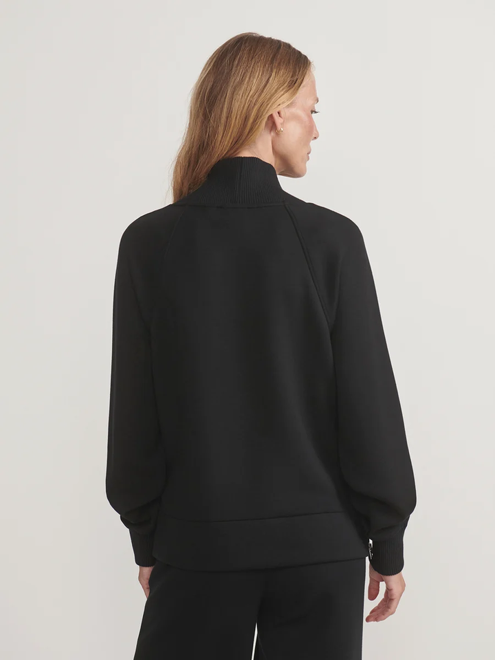 Macie Zip Hem Sweat-Black