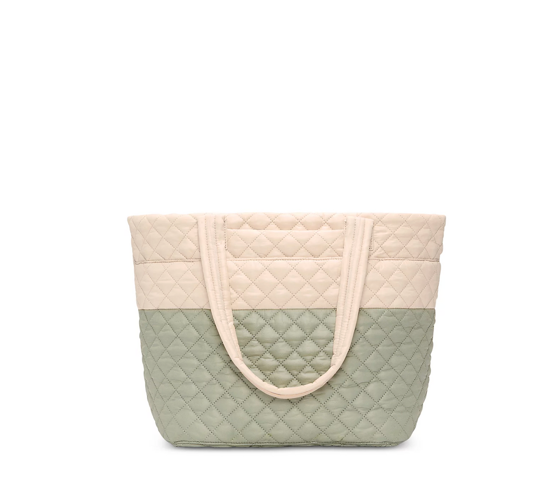 Metro Tote Deluxe Agave Green/Buff  -Medium