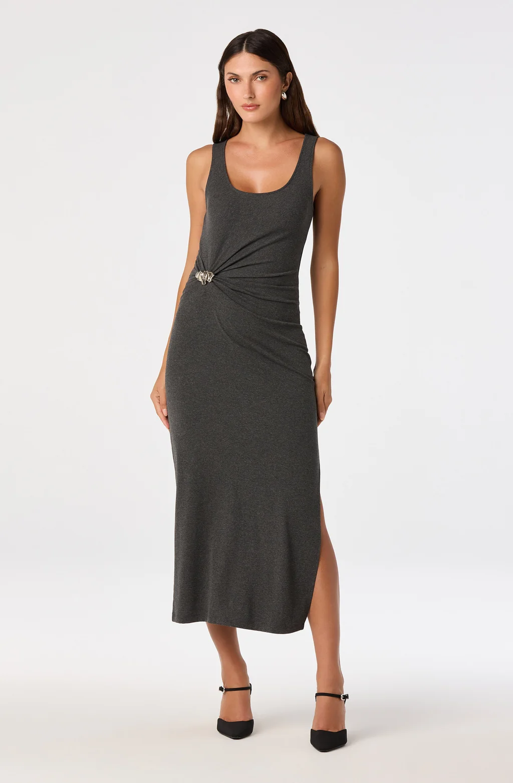 Beckah  Dress - Charcoal