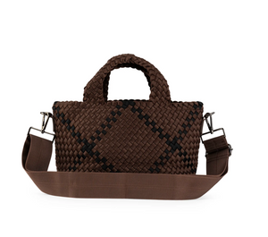 Mark Woven Mini Tote Espresso/Chocolate/Black