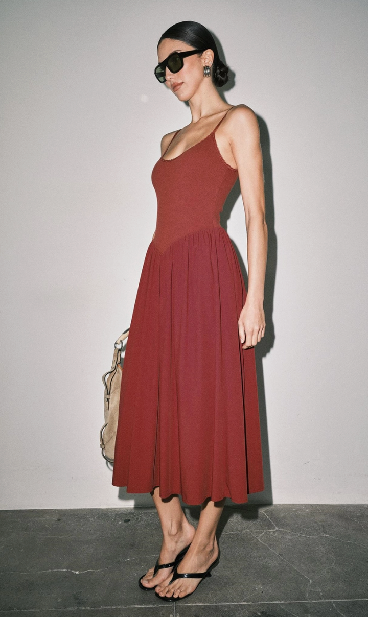 Amanda Maxi Dress-Brown