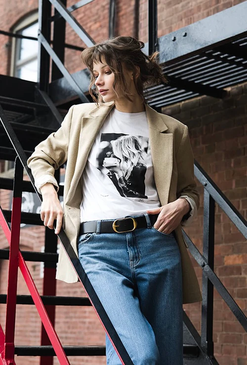 Turbo Boost Mushie Tee Worn White