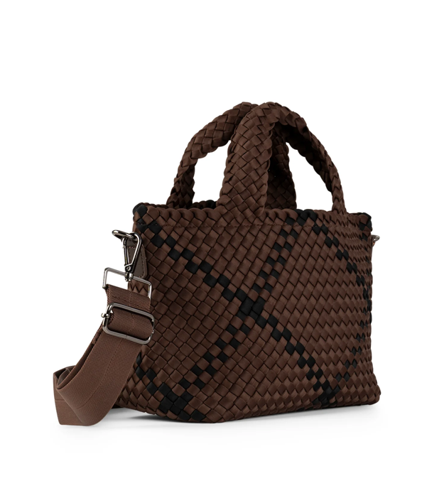 Mark Woven Mini Tote Espresso/Chocolate/Black