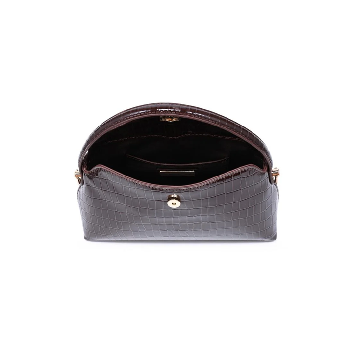 Katerina Crossbody-Chocolate Croc