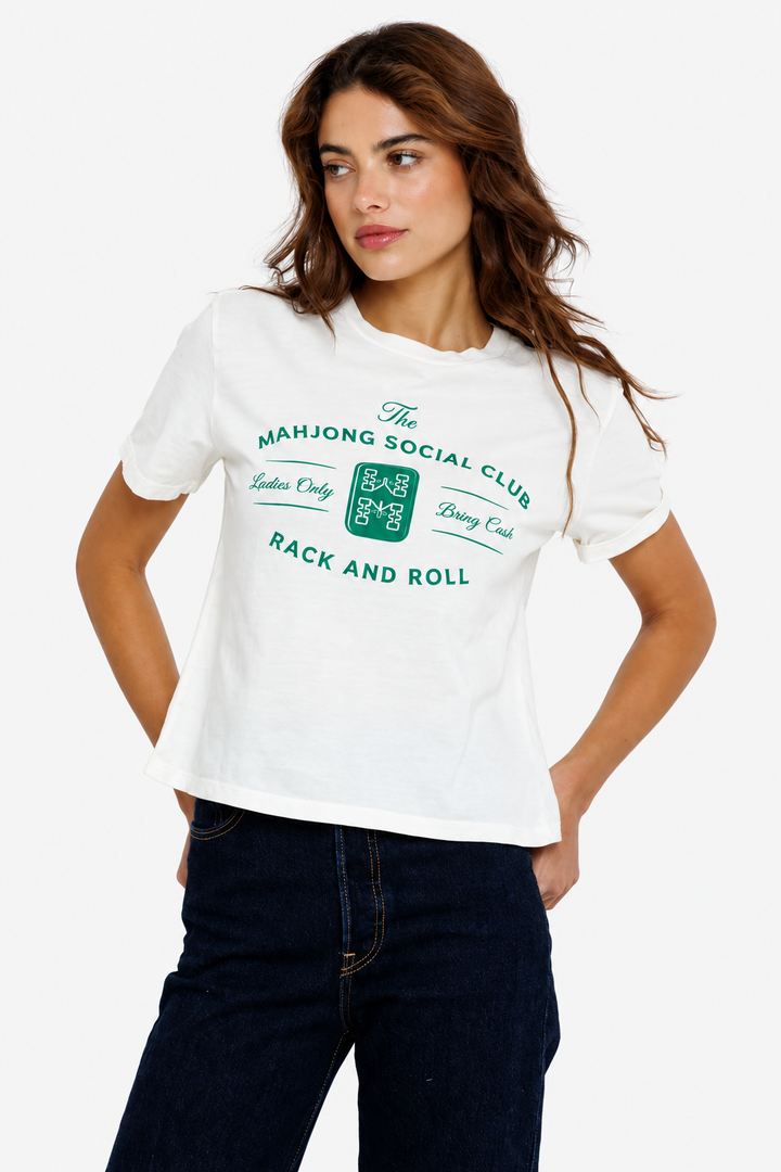 Mahjong Social Club Tee-Off White