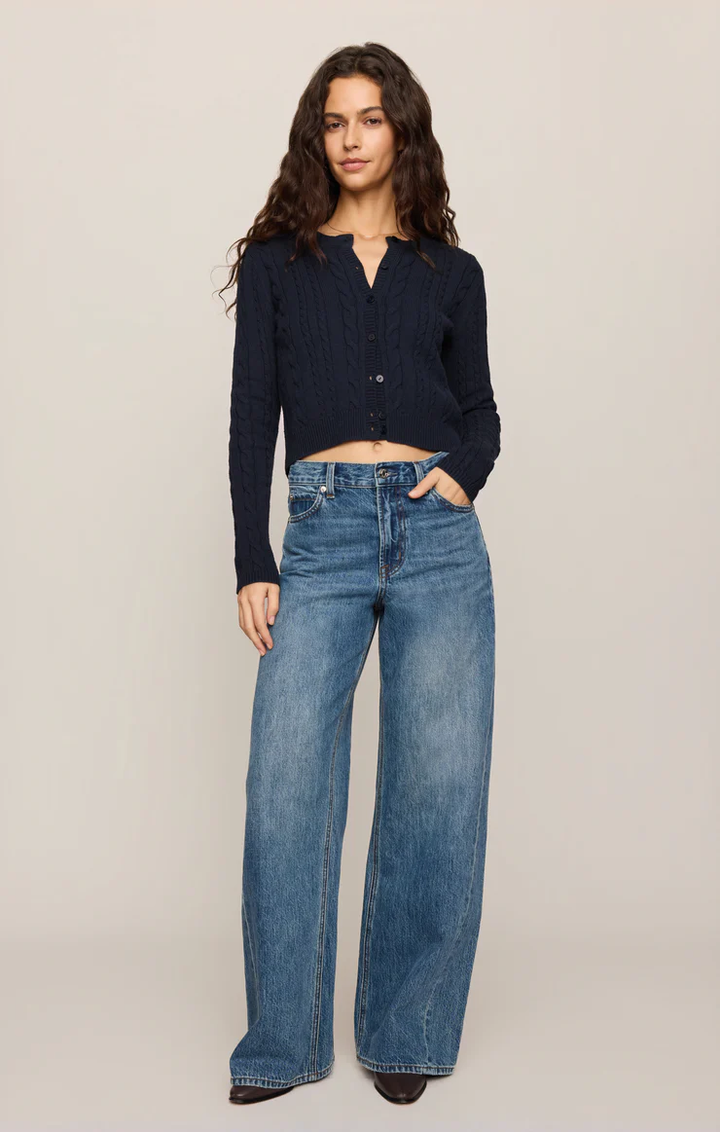 Cera Long Sleeve Cardigan-Eclipse