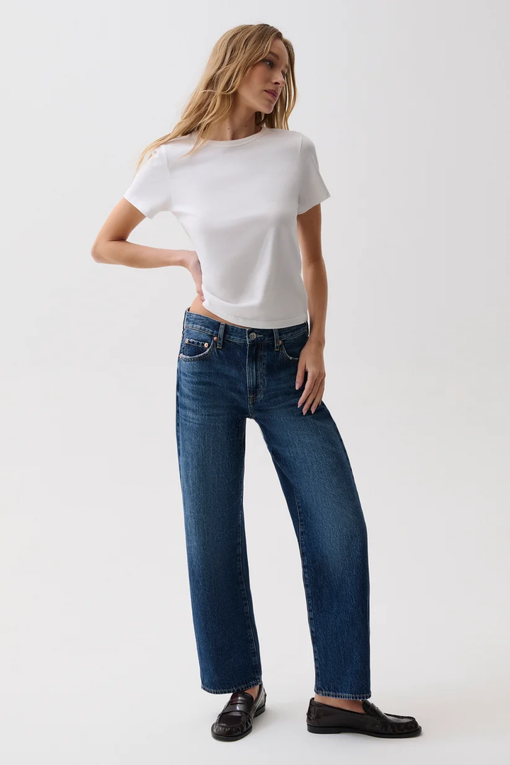 Lexi Mid Rise Bowed Straight-Moonwave