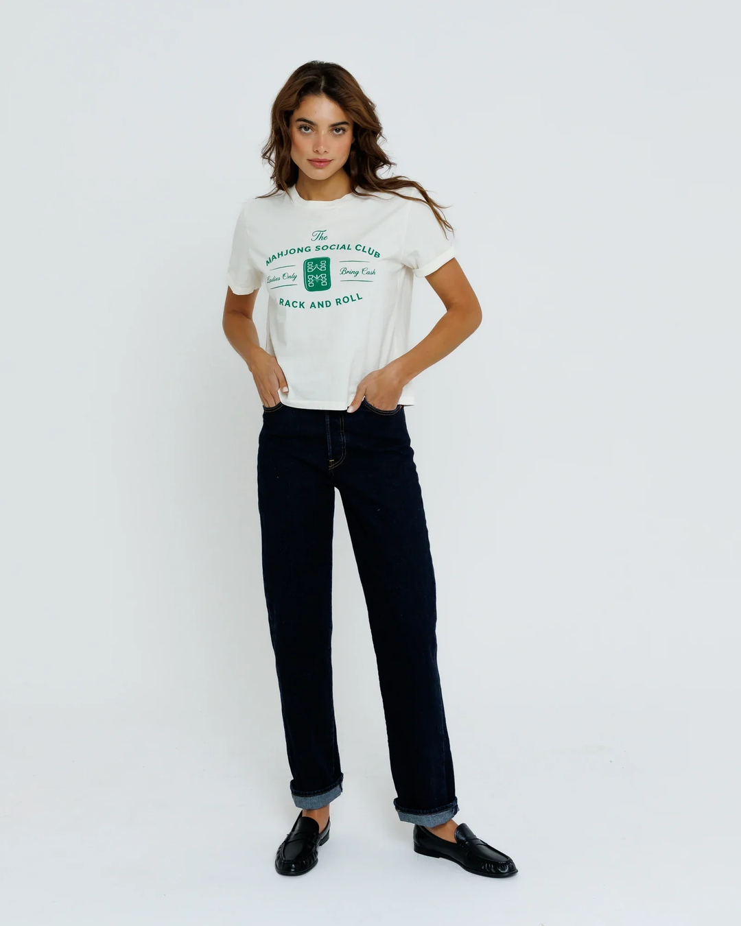Mahjong Social Club Tee-Off White