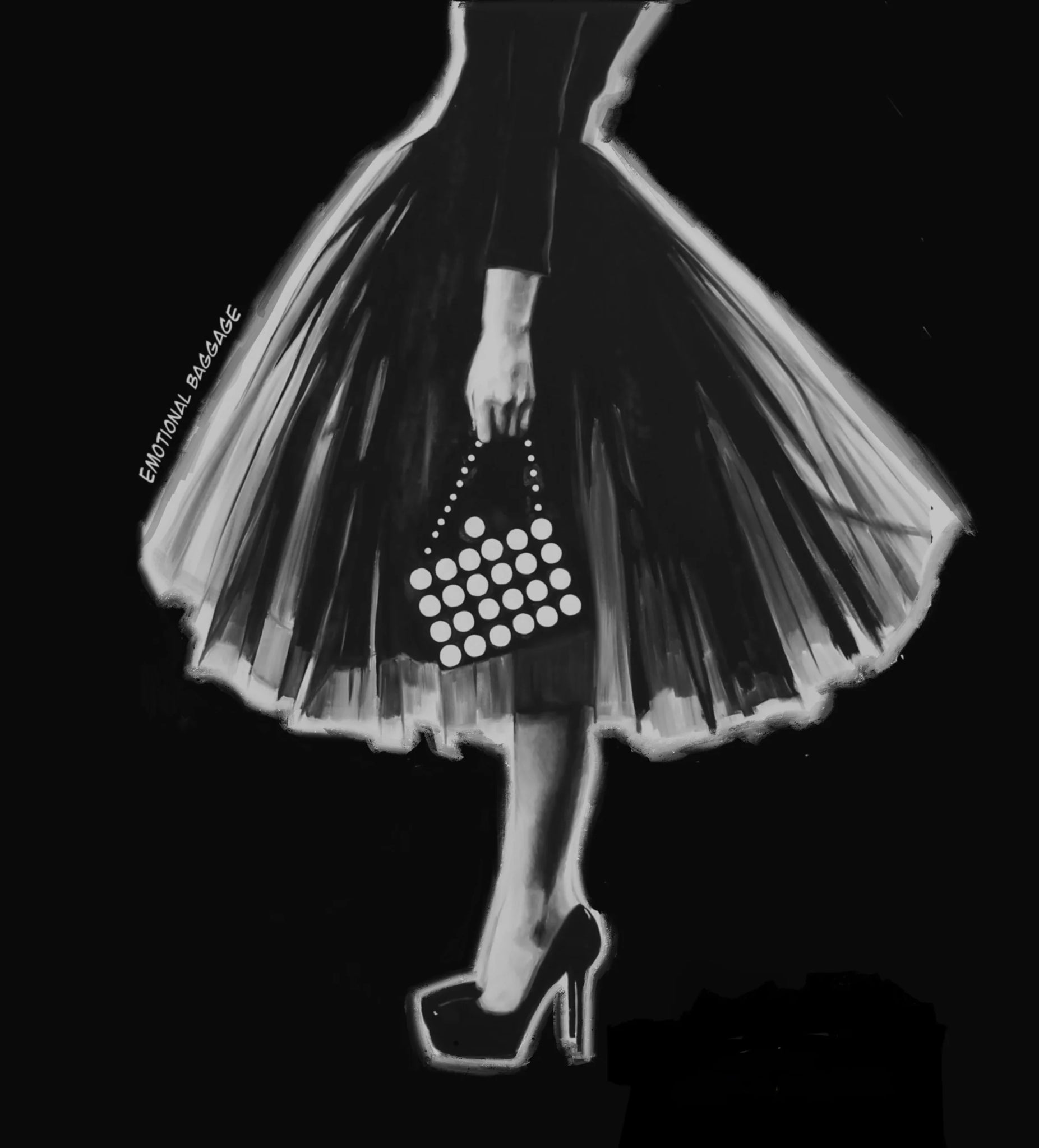 Emotional Baggage Cozy Sweatshirt Worn Black