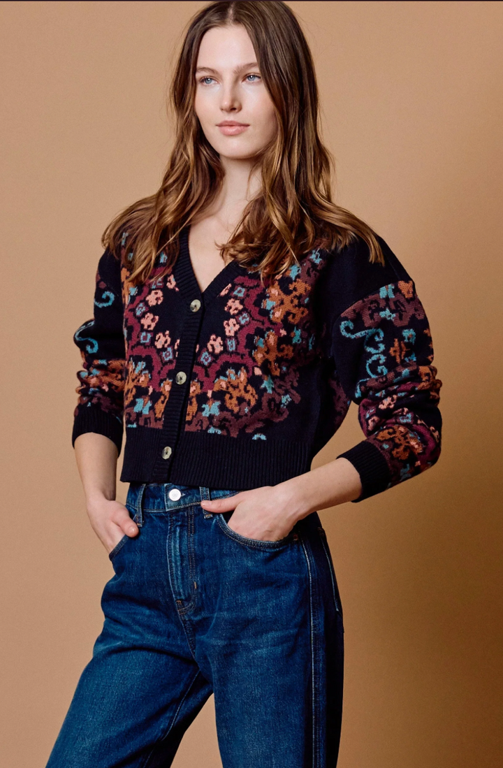 Daniella Sweater -Ebony Print