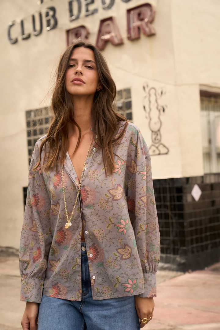 SONMER Alexa Blouse Blue (print)