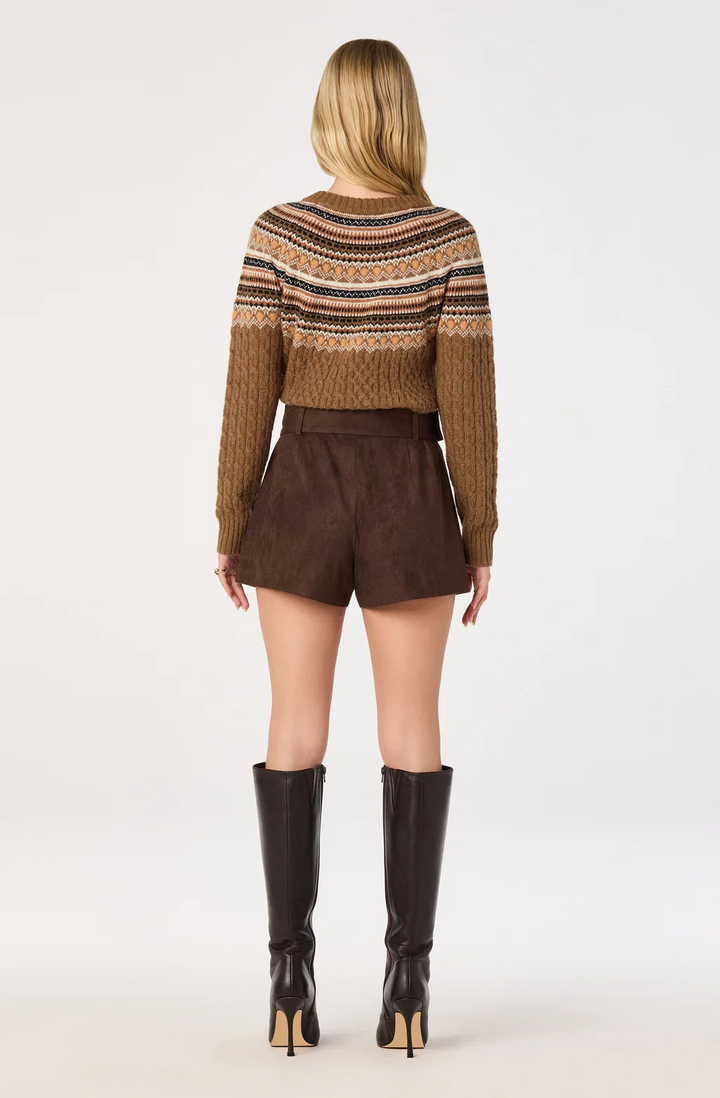 Daria Fair Isle Sweater - Camel