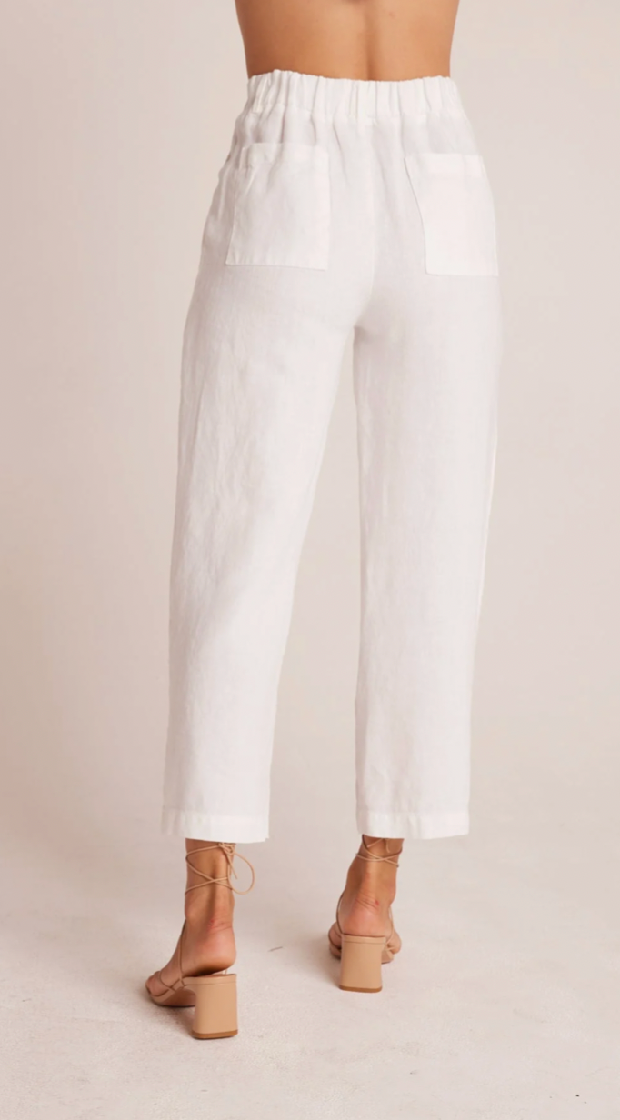 Relaxed Pleat Front Trouser White