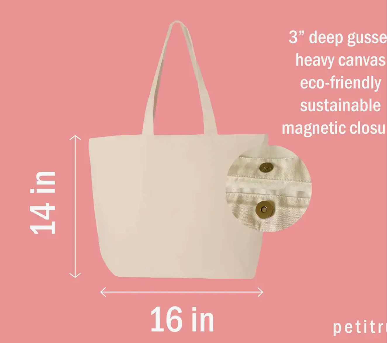 Bow Canvas Tote