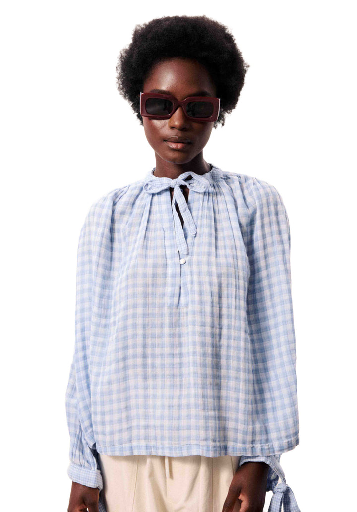 Havasia Blouse-Blue Clair