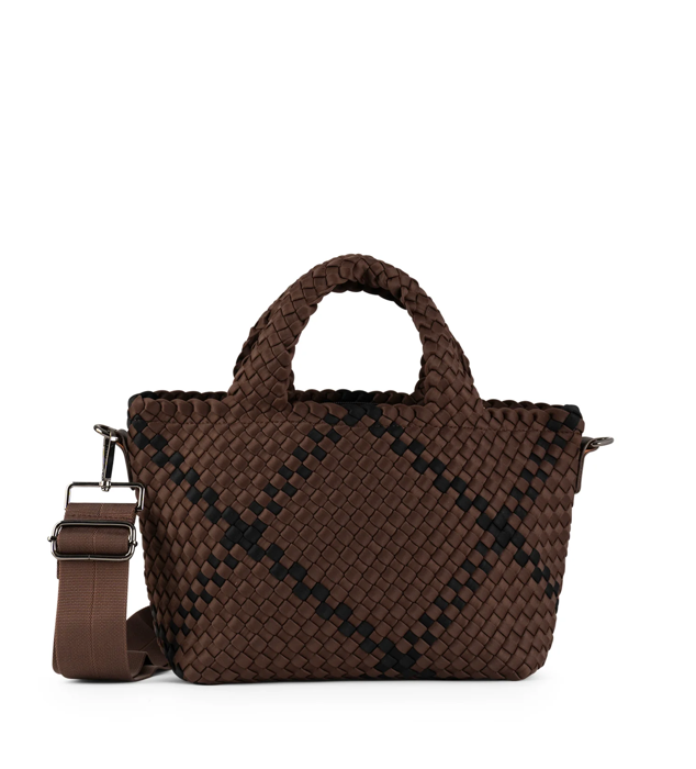 Mark Woven Mini Tote Espresso/Chocolate/Black