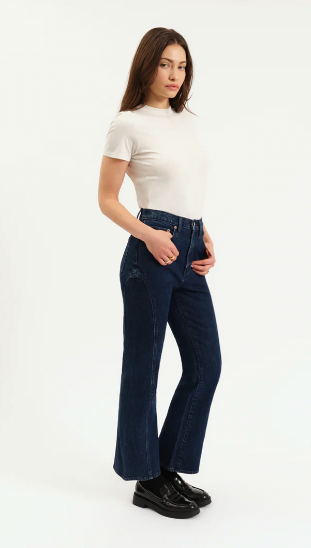 Soho High Rise Ankle Flare in Flip Side