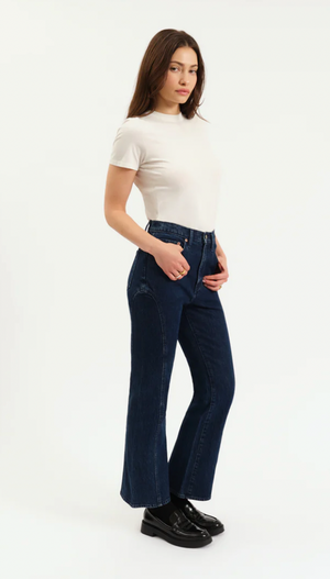 Soho High Rise Ankle Flare in Flip Side