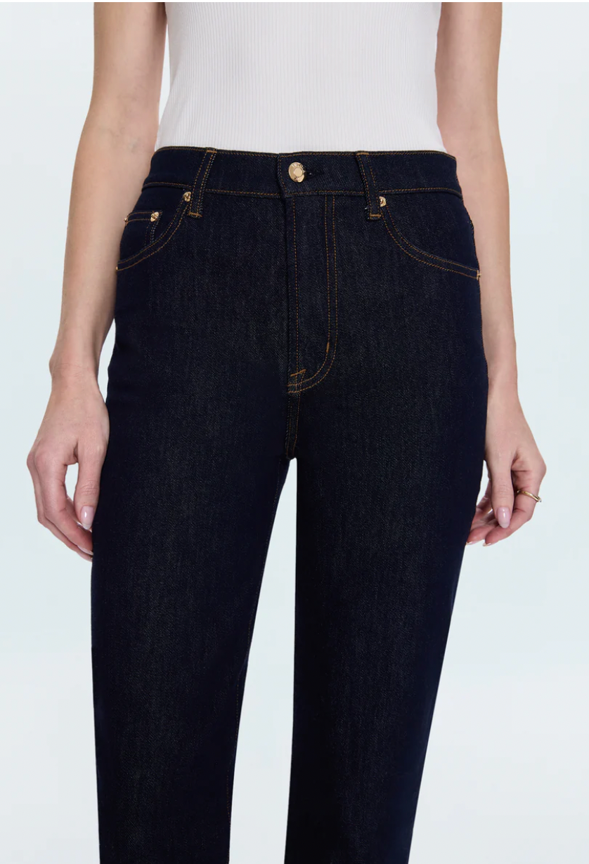 Bri Ankle High Rise Straight Jean - Nightfall