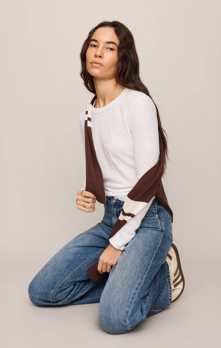 Junie Long Sleeve Tee-White