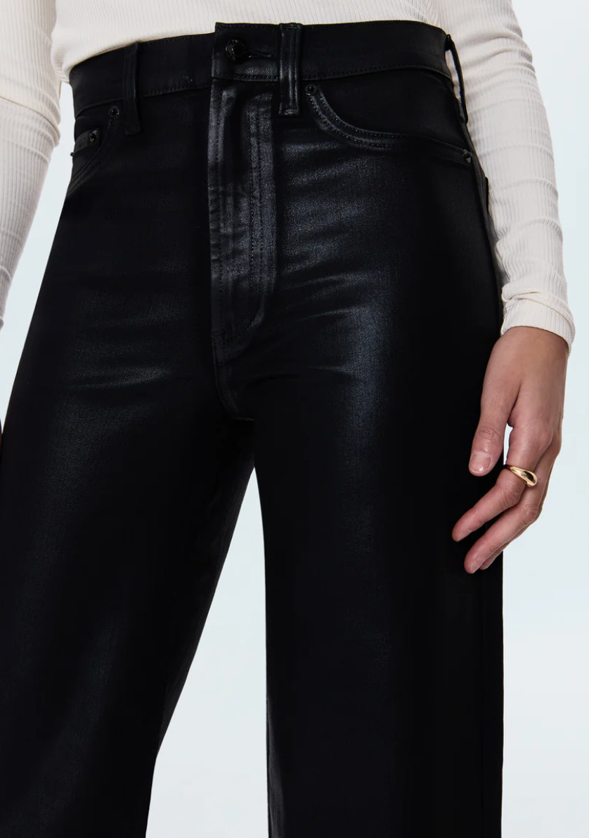 Lana High Rise Ultra Wide - Coated Noir