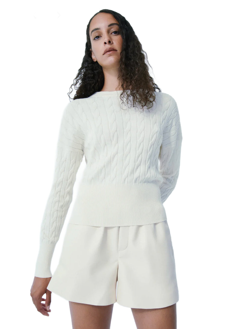 Drew - Ivory Knit Sweater