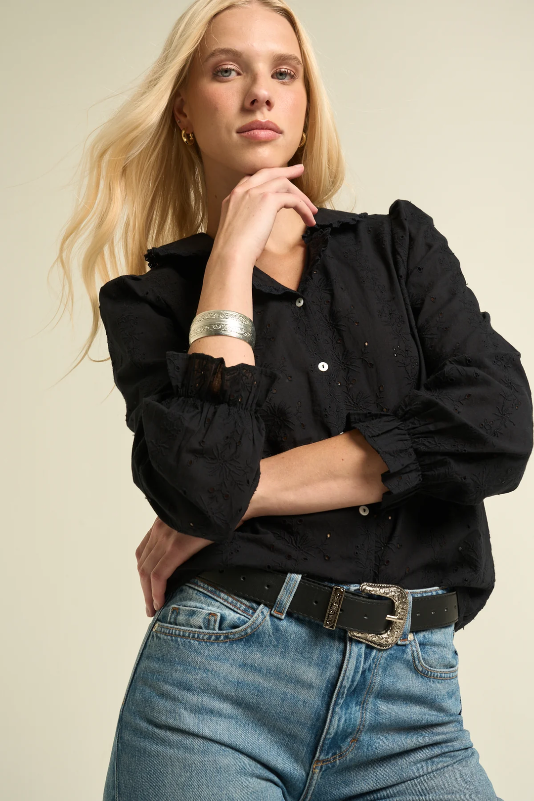 SONMER Nicole Blouse Black