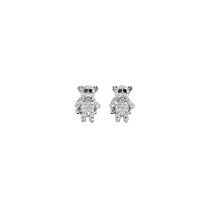 SS-Petite Teddy Bear Stud Silver