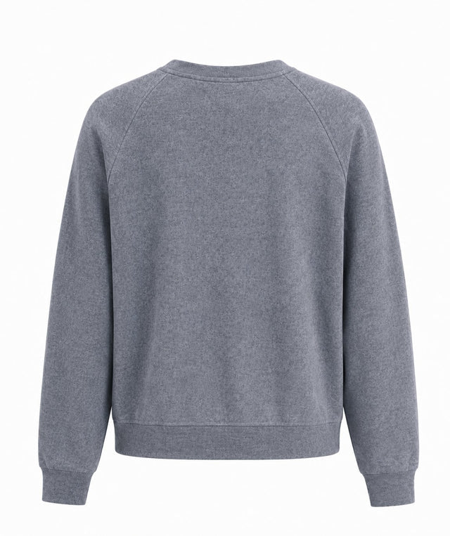 Snap Closure Cardigan Sweatshirt -Grey