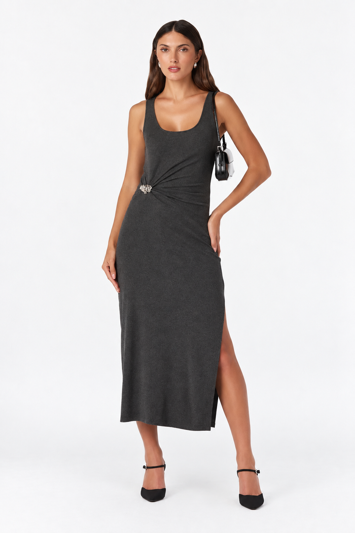 Beckah  Dress - Charcoal