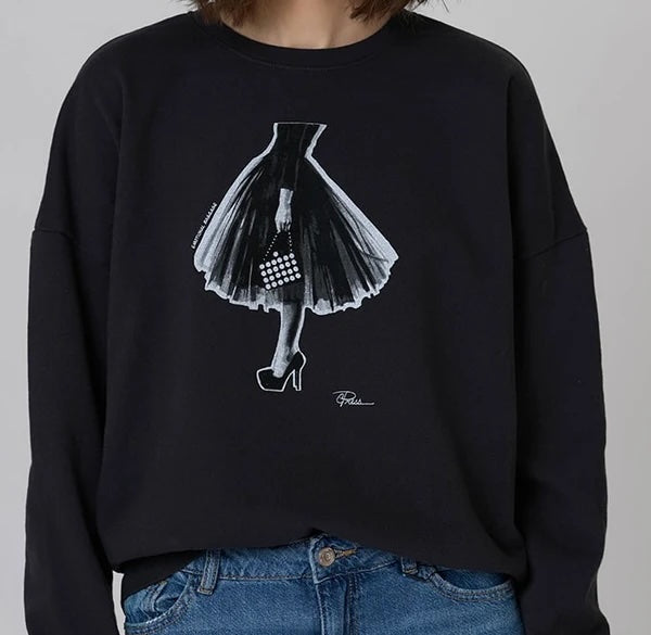 Emotional Baggage Cozy Sweatshirt Worn Black