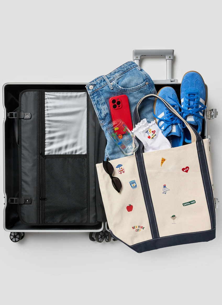 New York City Icons Canvas Tote