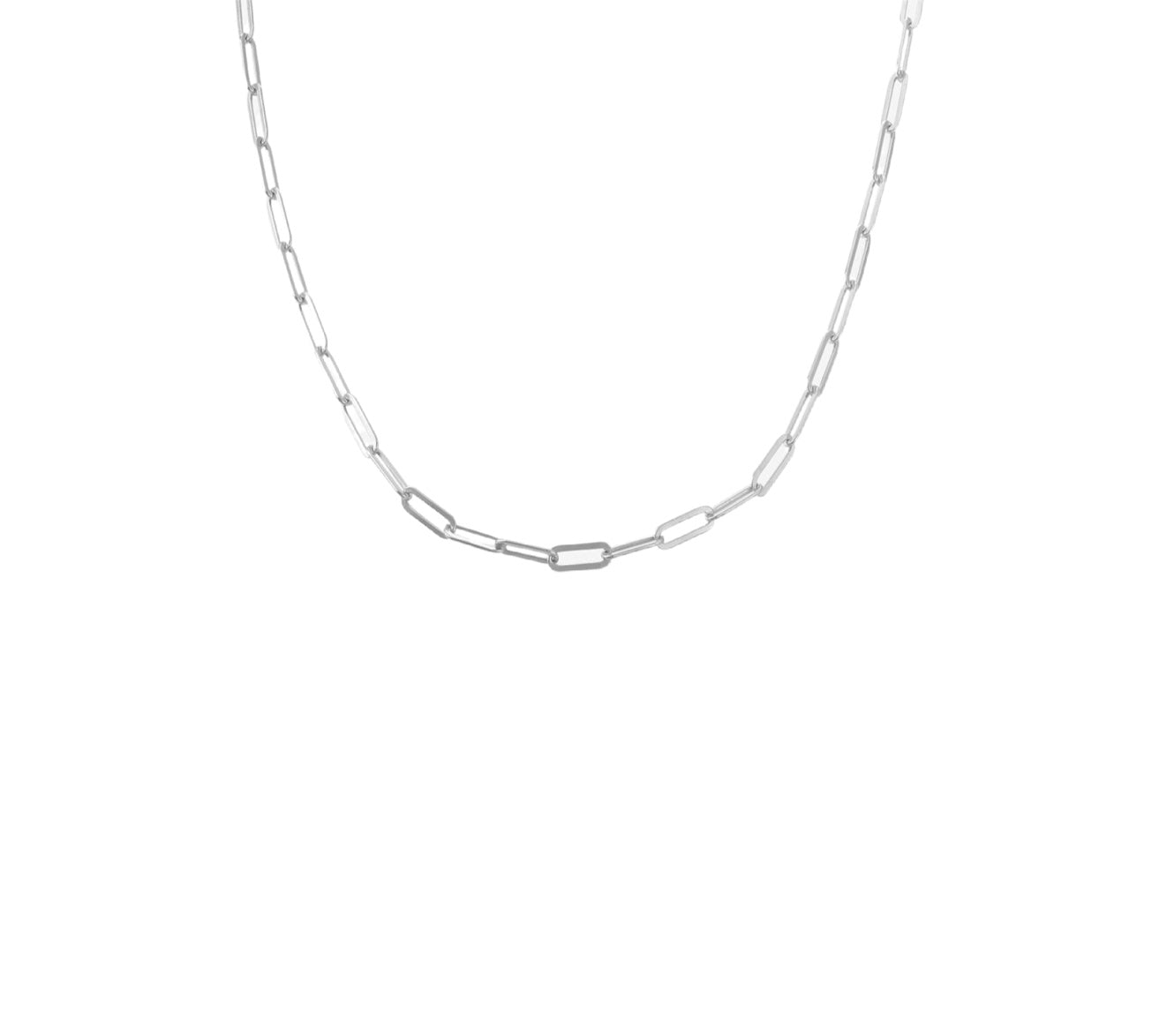 SS-Silver Paperclip Link 16"