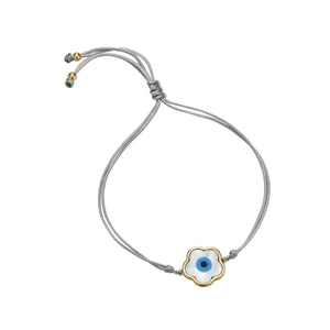 Blue Flower Evil Eye Bracelet